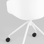 Офисное кресло из пластика с мягким сиденьем Eggshell Grey варинант исполнения - 8 | Loft Concept в Твери