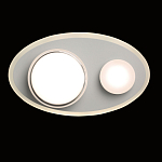 Бра овальной формы белого цвета с 2-мя лампами Lunar Pebbles варинант исполнения - 4 | Loft Concept в Твери