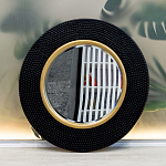 Зеркало в черной фактурной раме с золотым кантом Summon the Light варинант исполнения - 8 | Loft Concept в Твери