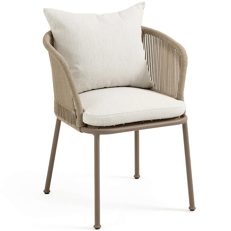 Кресло уличное Bonnie Beige Chair Бежевый Серо-бежевый Кресло уличное Bonnie Beige Chair Бежевый Серо-бежевый в Твери | Loft Concept