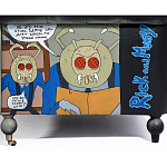 Кресло "Умный Умник" Rick and Morty graffiti chair натуральная кожа  варинант исполнения - 6 | Loft Concept в Твери