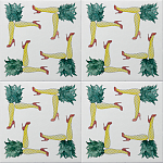 Плитка дизайнерская с рисунком Пина Колада варинант исполнения - 1 | Loft Concept в Твери