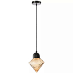 Подвесной светильник с янтарным рельефным плафоном Lamp with Frozen Glass Effect варинант исполнения - 1 | Loft Concept в Твери