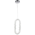 Подвесной светильник овальной формы с декором кристаллы Gilbertine Oval Crystals Hanging Lamp варинант исполнения - 2 | Loft Concept в Твери