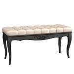 Банкетка из массива бука с бежевой обивкой из велюра Black Provence варинант исполнения - 1 | Loft Concept в Твери