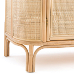 Длинный комод из ротанга с дверцами и ящиками Simone Rattan Chest of Drawers варинант исполнения - 7 | Loft Concept в Твери