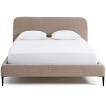 Кровать с обивкой велюр Hazel Velour Beige Bed варинант исполнения - 2 | Loft Concept в Твери