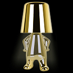 Настольная лампа фигурная золотого цвета с гладким абажуром Высота 19 см Sophia варинант исполнения - 1 | Loft Concept в Твери