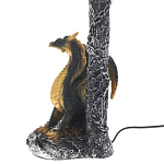 Настольная лампа Дракон Dragon Black Gold Table Lamp Синий Абажур варинант исполнения - 2 | Loft Concept в Твери