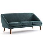 Трехместный диван с обивкой из велюра Belanger Sofa варинант исполнения - 2 | Loft Concept в Твери