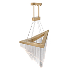 Люстра золотого цвета в форме галочки с каскадом длинных прозрачных трубок Eurofase варинант исполнения - 5 | Loft Concept в Твери