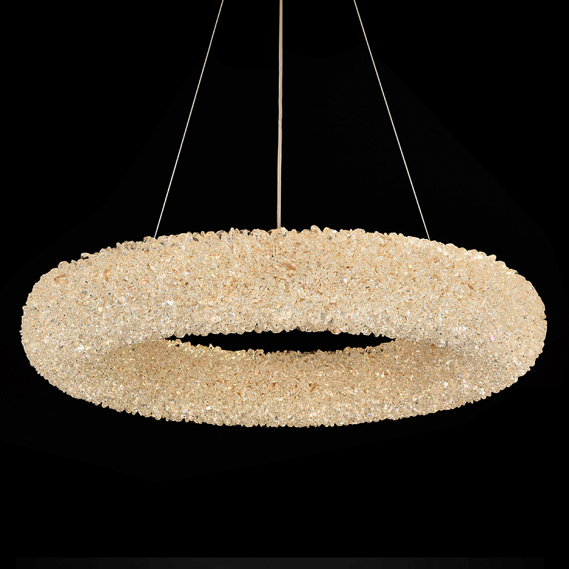 Люстра подвесная кольцевая хрустальная Round Chandelier Made of Clear Crystal Золотой Прозрачный Люстра подвесная кольцевая хрустальная Round Chandelier Made of Clear Crystal Золотой Прозрачный в Твери | Loft Concept