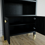 Книжный Стеллаж Elsa Dreams Black с задней стенкой варинант исполнения - 3 | Loft Concept в Твери