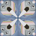 Плитка дизайнерская с узором Маска варинант исполнения - 1 | Loft Concept в Твери