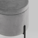 Серый пуф на черных ножках SANJAY варинант исполнения - 4 | Loft Concept в Твери