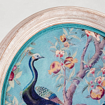 Стул из массива бука с изображением птиц и цветов Turquoise Beige Chinoiserie Garden Chair варинант исполнения - 3 | Loft Concept в Твери