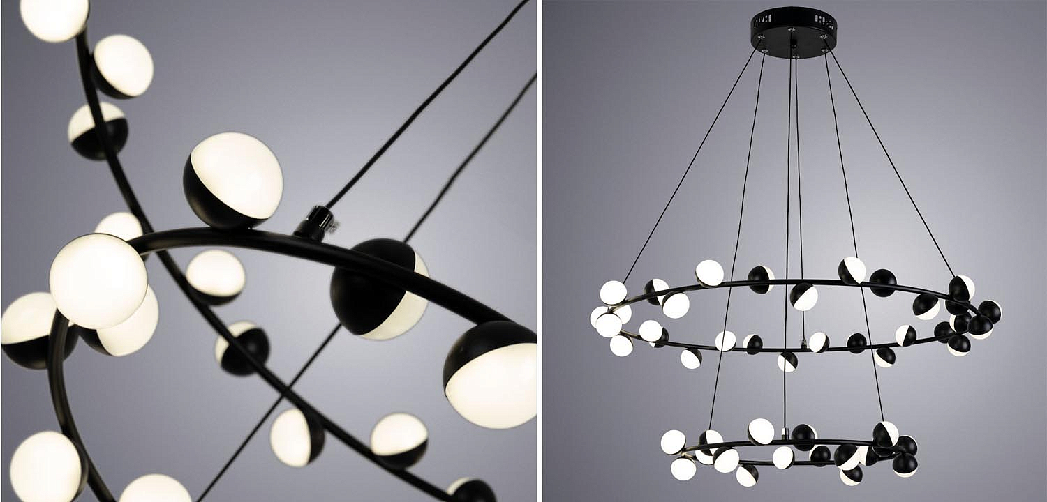 Люстра Vilelme Chandelier black double Люстра Vilelme Chandelier black double - Loft-Concept в Твери