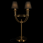 Настольная лампа на металлическом основании бронзового цвета с 4-мя черными конусовидными абажурами Dignity варинант исполнения - 2 | Loft Concept в Твери