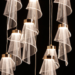 Люстра каскадная с 10-ю прозрачными плафонами Wave Line варинант исполнения - 5 | Loft Concept в Твери