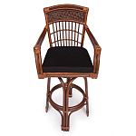 Барный стул из ротанга Eloise коричневый варинант исполнения - 2 | Loft Concept в Твери