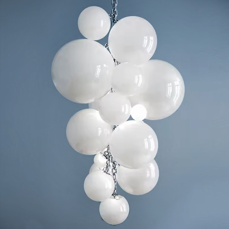 Люстра Grape Balls Белое стекло  Белый в Твери | Loft Concept 