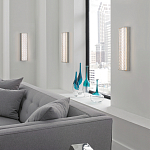 Бра прямоугольное в серебрянном цвете с ажурной решеткой Feiss варинант исполнения - 3 | Loft Concept в Твери