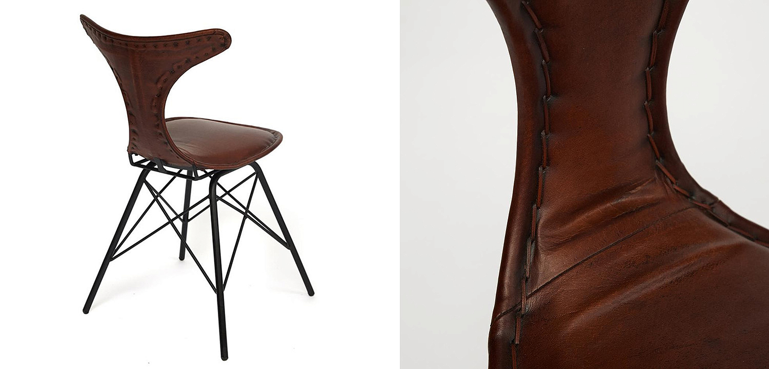 Стул Buffalo Leather Industrial Chair Стул Buffalo Leather Industrial Chair - Loft-Concept в Твери