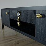 TV-тумба Дизайнерская Elsa Dreams Black варинант исполнения - 2 | Loft Concept в Твери