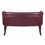 Диван из натуральной кожи на 4-х деревянных ножках из массива бука Chloe Leather Seating vine варинант исполнения - 3 | Loft Concept в Твери