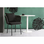 Стул мягкий с декором в виде плетеных лент на спинке и подлокотниках Semicircular Chair Decorated with Ribbons варинант исполнения - 5 | Loft Concept в Твери