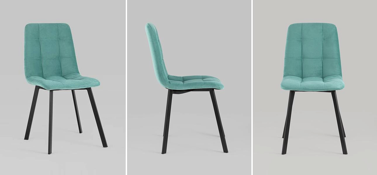 Стул NANCY S Chair Мятный Велюр Стул NANCY S Chair Мятный Велюр - Loft-Concept в Твери