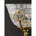 Чаша из рельефного стекла прозрачного цвета на бронзовой подставке Eden Garden варинант исполнения - 5 | Loft Concept в Твери