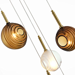 Люстра светодиодная с сферическими стеклянными плафонами Splatter варинант исполнения - 4 | Loft Concept в Твери