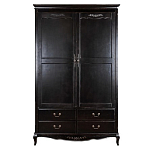 Шкаф черный с двумя дверцами и 4-мя ящиками Vintage  варинант исполнения - 1 | Loft Concept в Твери