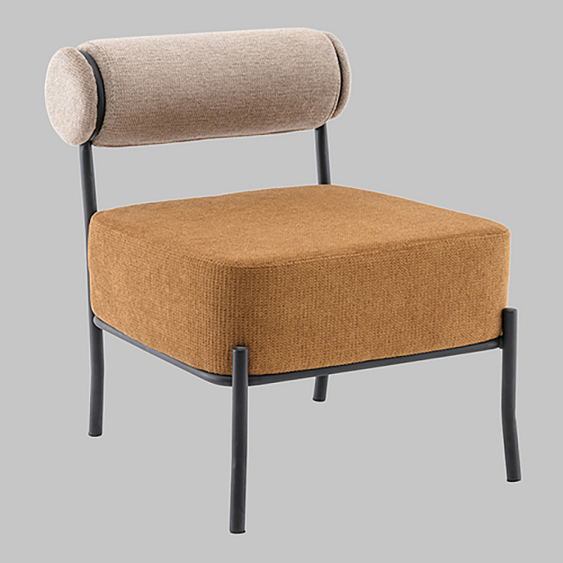 Кресло Ponpoun бежевый терракотовый Охра Капучино  Черный в Твери | Loft Concept 