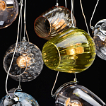 Люстра каскадная с 9-ю разноцветными стеклянными плафонами Kaleido варинант исполнения - 13 | Loft Concept в Твери