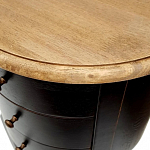 Комод маленький круглый c 3-мя ящиками и состаренным эффектом Vintage варинант исполнения - 2 | Loft Concept в Твери