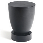 Приставной столик из массива манго Tom-tom Black варинант исполнения - 1 | Loft Concept в Твери