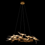 Люстра подвесная с прозрачными стеклянными птичками на ветвях Диаметр 100 см Serip Voa варинант исполнения - 3 | Loft Concept в Твери