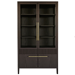 Витрина Primo со стеклянными фасадами и буфетом шпон Темный орех варинант исполнения - 1 | Loft Concept в Твери