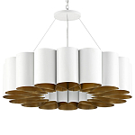 Люстра круглая фактурная в сочетании белого и золотого цвета Wide Stripes of Ribbon варинант исполнения - 4 | Loft Concept в Твери