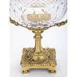 Чаша из рельефного стекла прозрачного цвета на бронзовой подставке Eden Garden варинант исполнения - 3 | Loft Concept в Твери