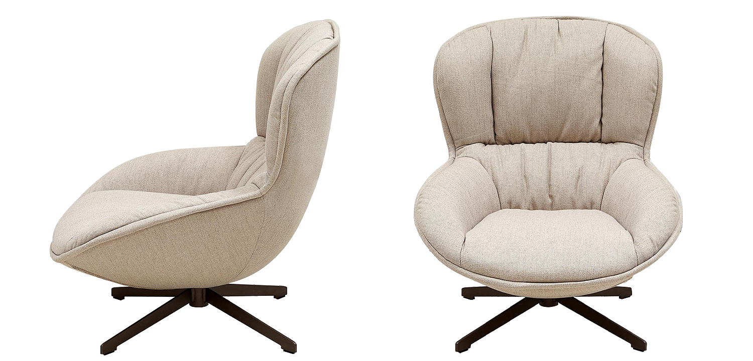 Кресло вращающееся бежевое Kemp Armchair Кресло вращающееся бежевое Kemp Armchair - Loft-Concept в Твери
