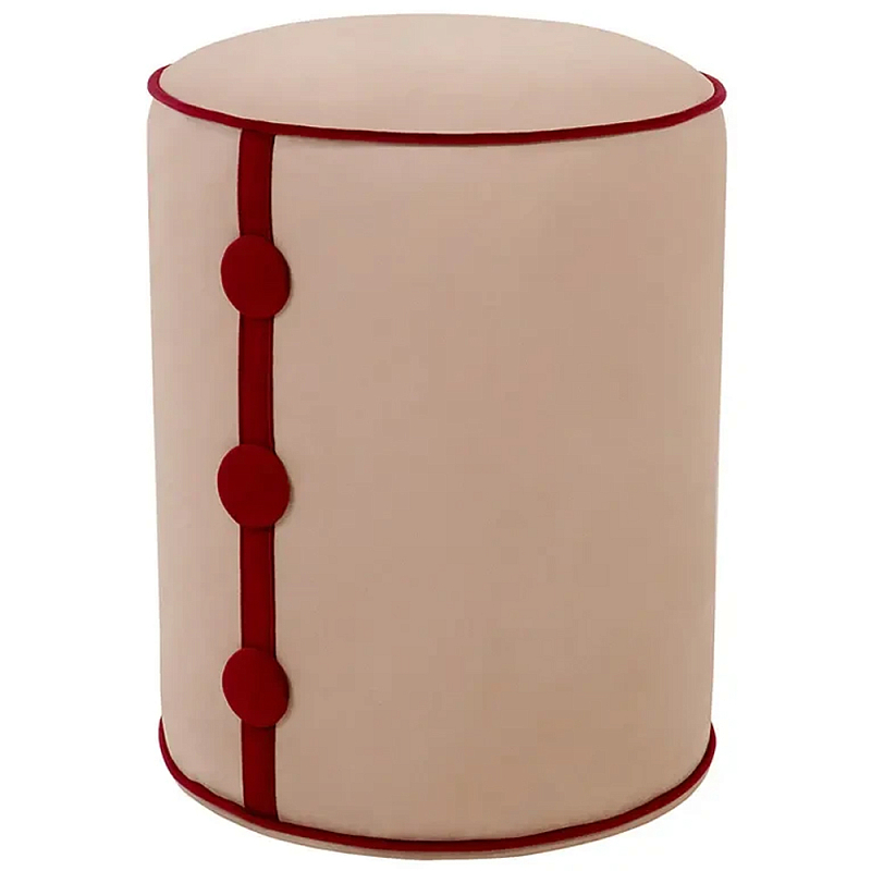 Круглый пуф Olivia Dots Pouf Бежевый Розовый Бирюзовый Зеленый в Твери | Loft Concept 