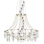 Люстра подвесная из металла с хрустальными прозрачными подвесками Quasar 81 варинант исполнения - 1 | Loft Concept в Твери