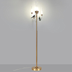 Торшер с 2-мя фигурками птиц на изогнутых прозрачных трубках Ganthea варинант исполнения - 2 | Loft Concept в Твери