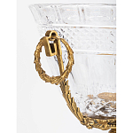 Чаша из рельефного стекла прозрачного цвета на бронзовой подставке Eden Garden варинант исполнения - 2 | Loft Concept в Твери