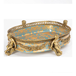 Чаша с орнаментом на ножках в виде бронзовых ангелов Eden Garden варинант исполнения - 2 | Loft Concept в Твери