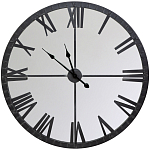Часы настенные зеркальные с чёрным металлическим циферблатом Mirror Tower Clock варинант исполнения - 1 | Loft Concept в Твери