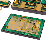 Настольный письменный набор из малахита с декором в виде лошади Leader Organizer варинант исполнения - 3 | Loft Concept в Твери